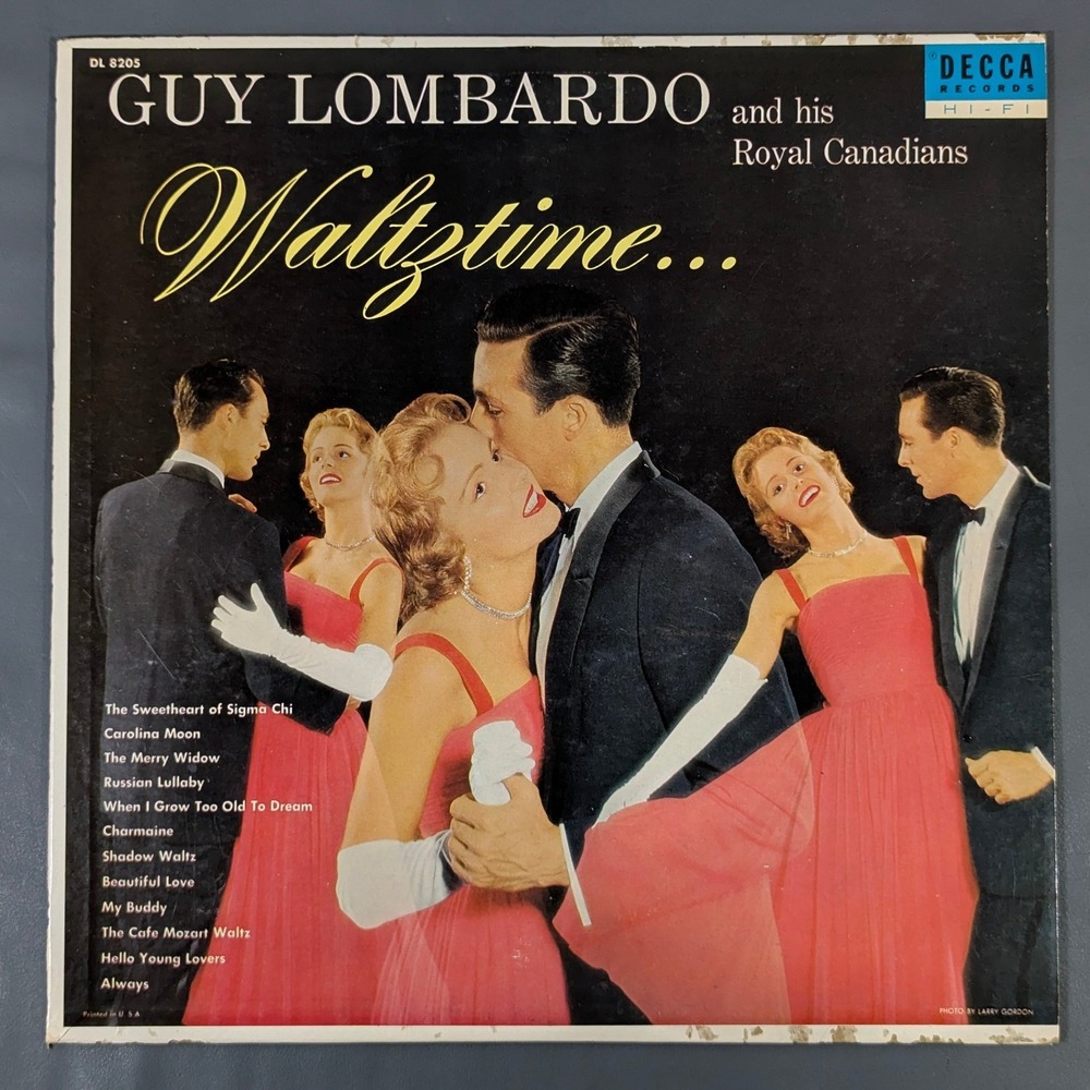 Guy Lombardo Waltztime Decca DL 8205 Vinyl LP 1955 Royal Canadians Jazz Pop
